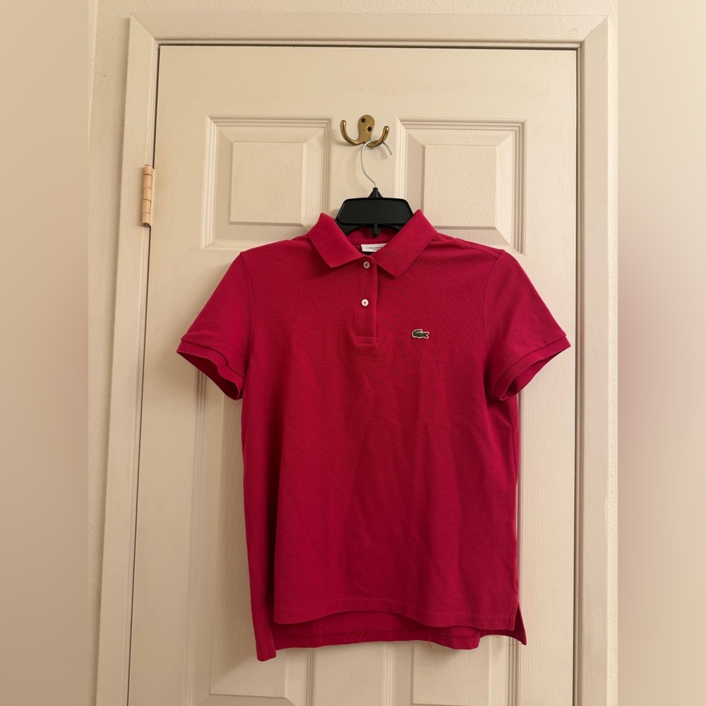 Lacoste Women's Burgundy Polo Shirt